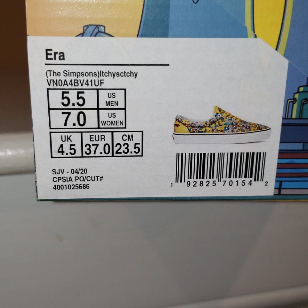 Mens Vans Era (The Simpsons)itchysctchy size 5.5 - Picture 7 of 8
